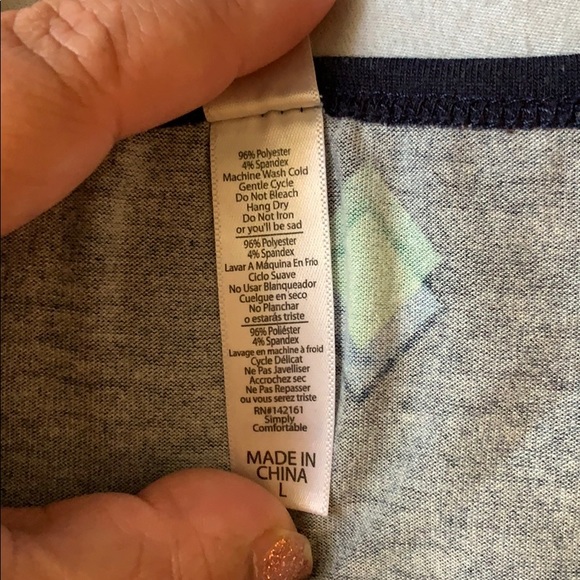 Lularoe Lynnae long sleeve shirt size Large used - Picture 4 of 4